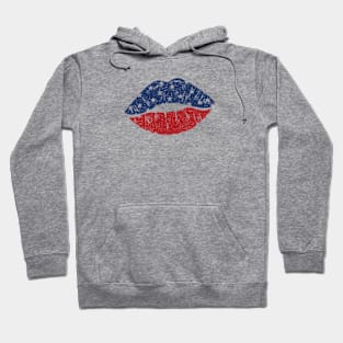 American Kiss with puckered Lips Hoodie